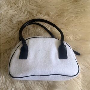 Elegant White and Black Women's Handbag